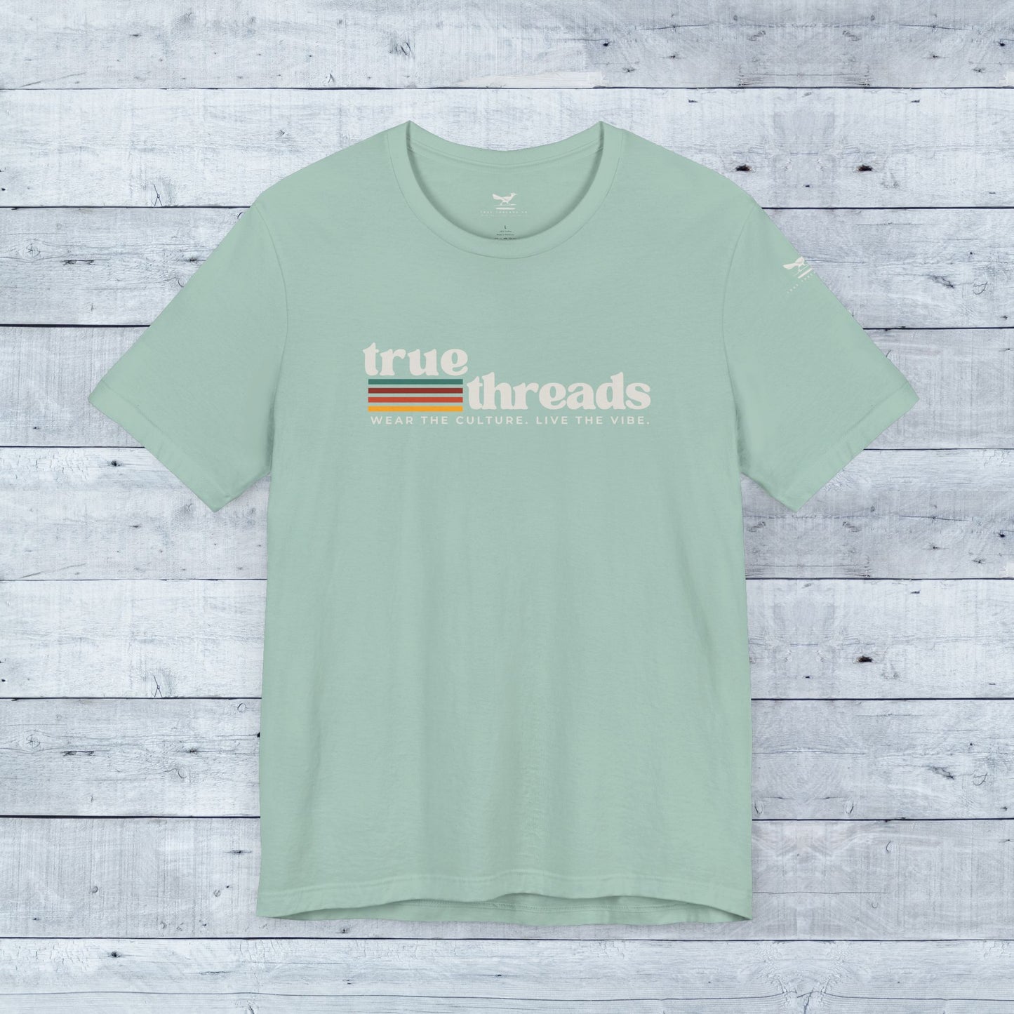 True_Threads_Co._Color_Block_Logo_Dusty_Blue_Tee