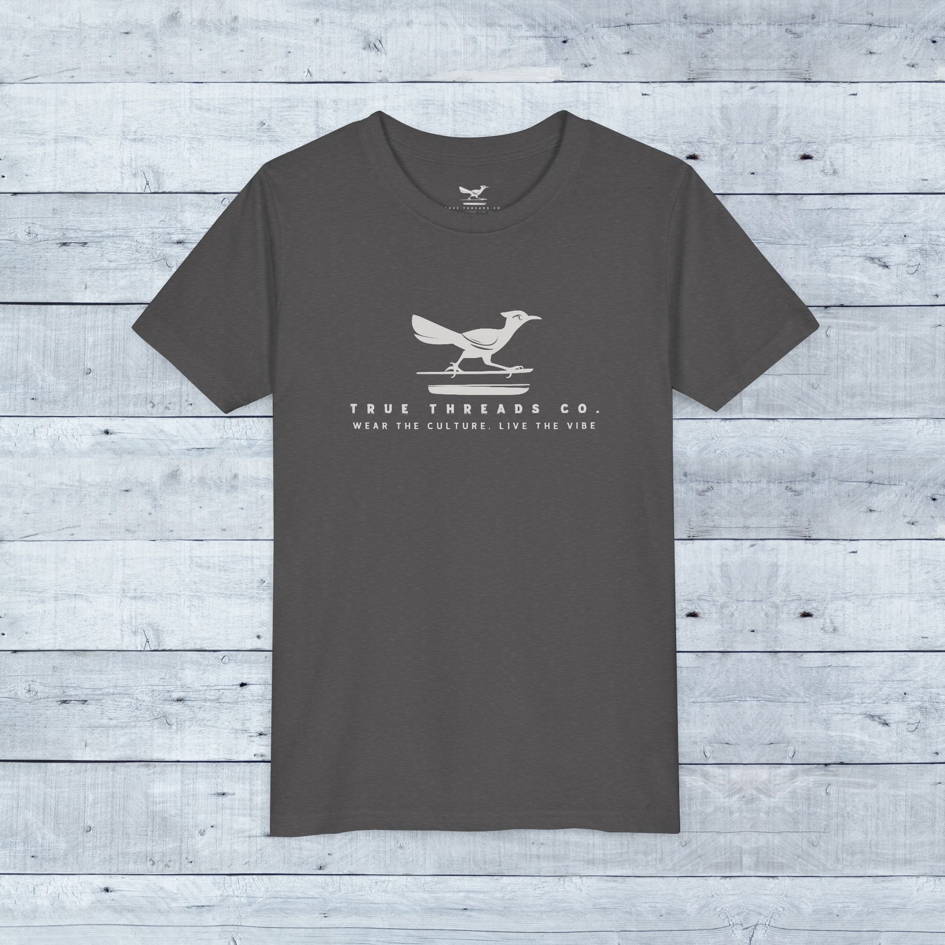 True_Threads_Dark_Heather_Grey_Youth_Tee_-_Grey_Wood
