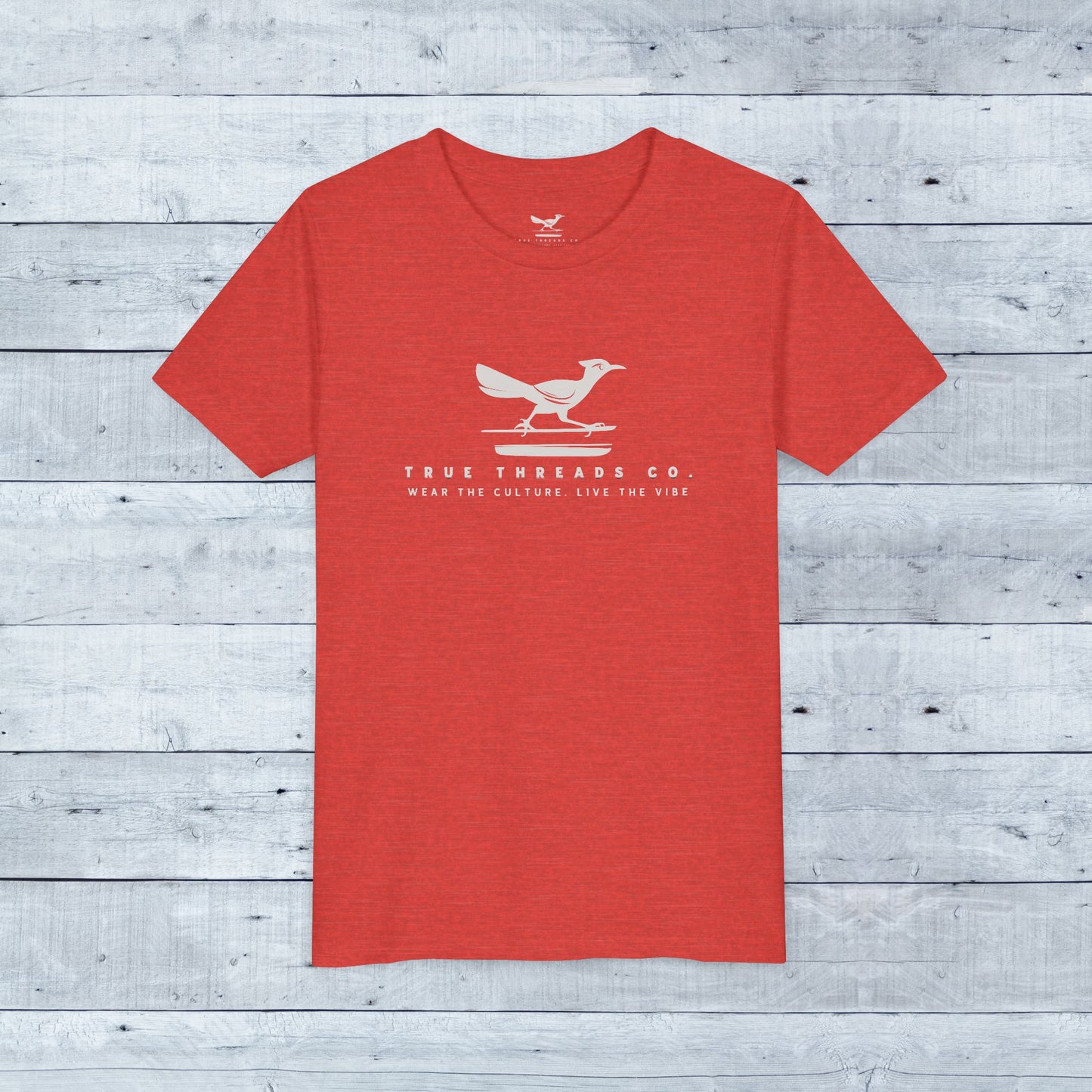 True_Threads_Heather_Red_Youth_Tee_-_Grey_Wood