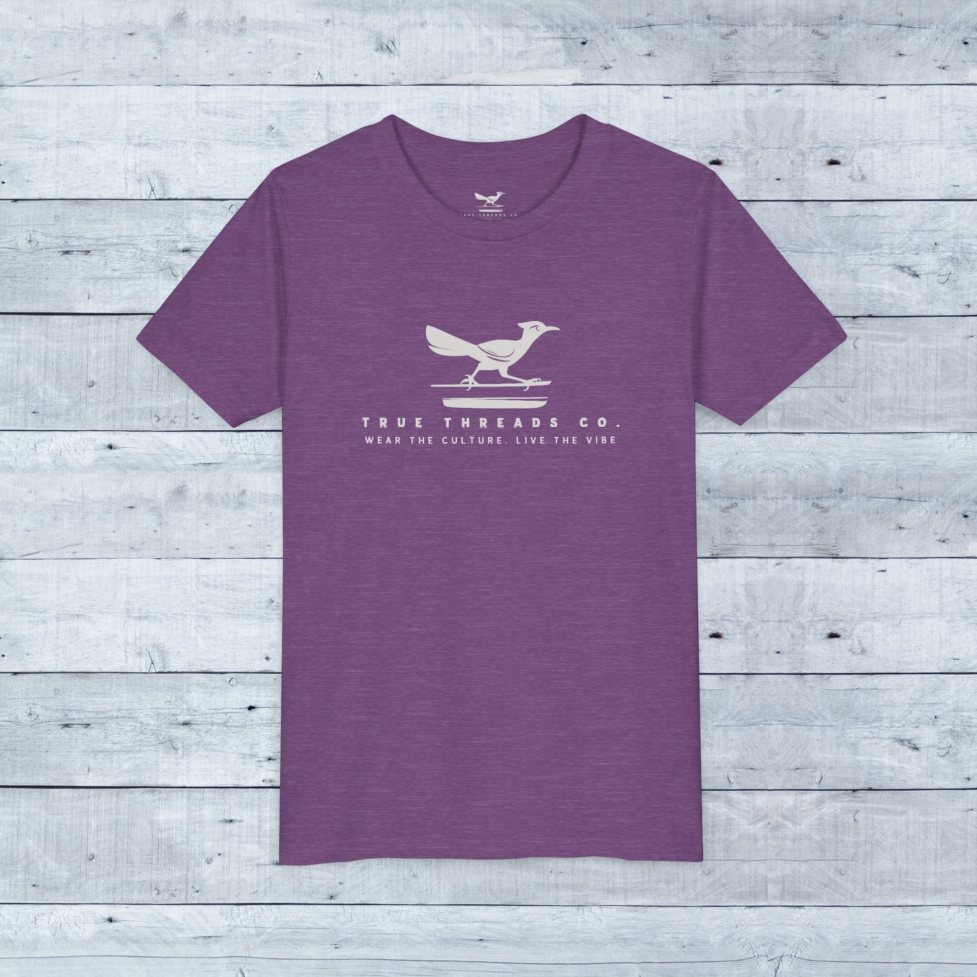 True_Threads_Heather_Team_Purple_Youth_Tee_-_Grey