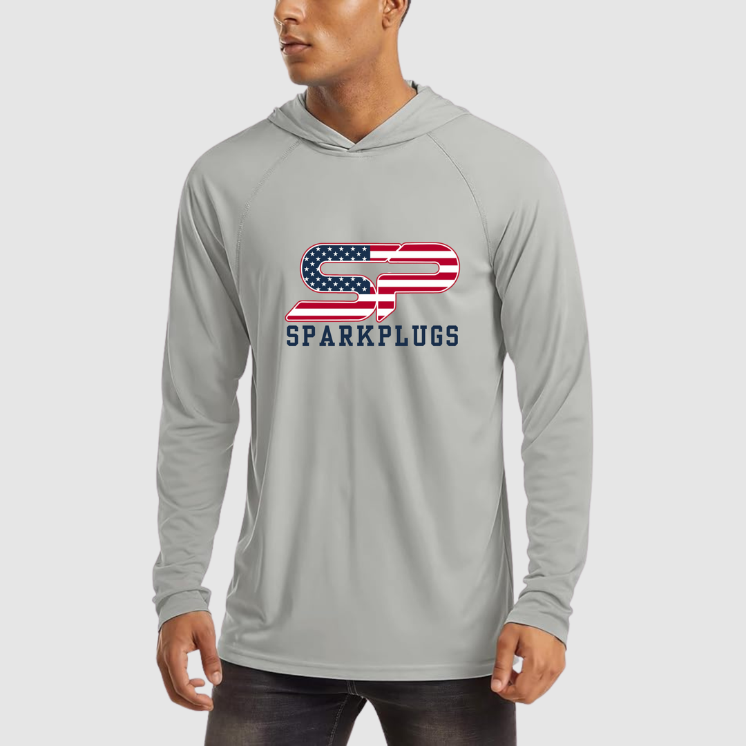 Sparkplugs Flag Performance Sun Shirt (Hooded)