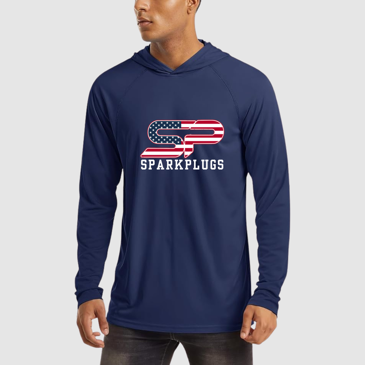 Sparkplugs Flag Performance Sun Shirt (Hooded)