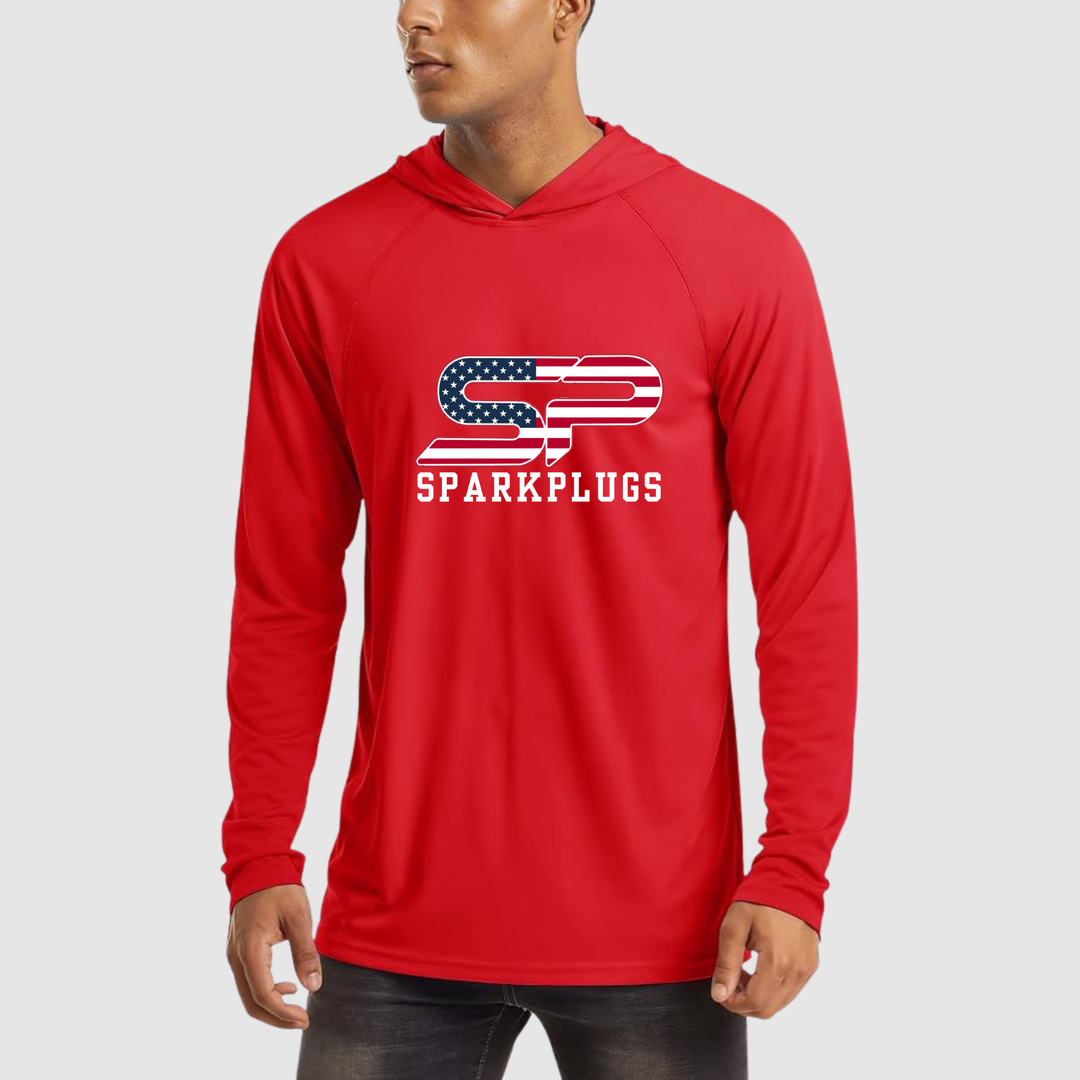 Sparkplugs Flag Performance Sun Shirt (Hooded)