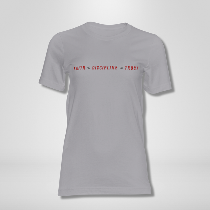 FAITH. DISCIPLINE. TRUST. Crimson, Black & White