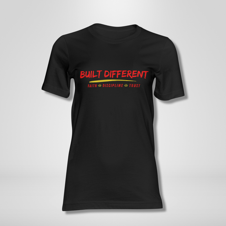 BUILT DIFFERENT Black Red & Yellow