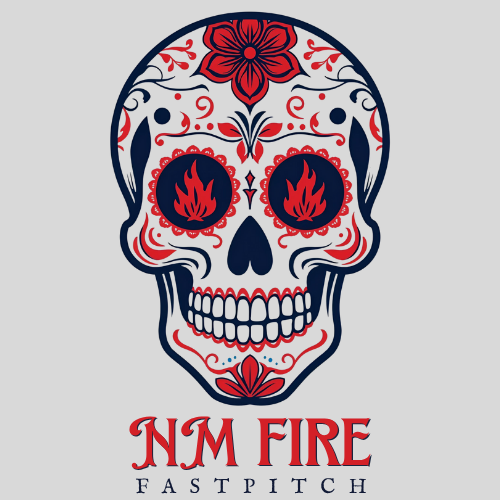 NM Fire Sugar Skull on Gray