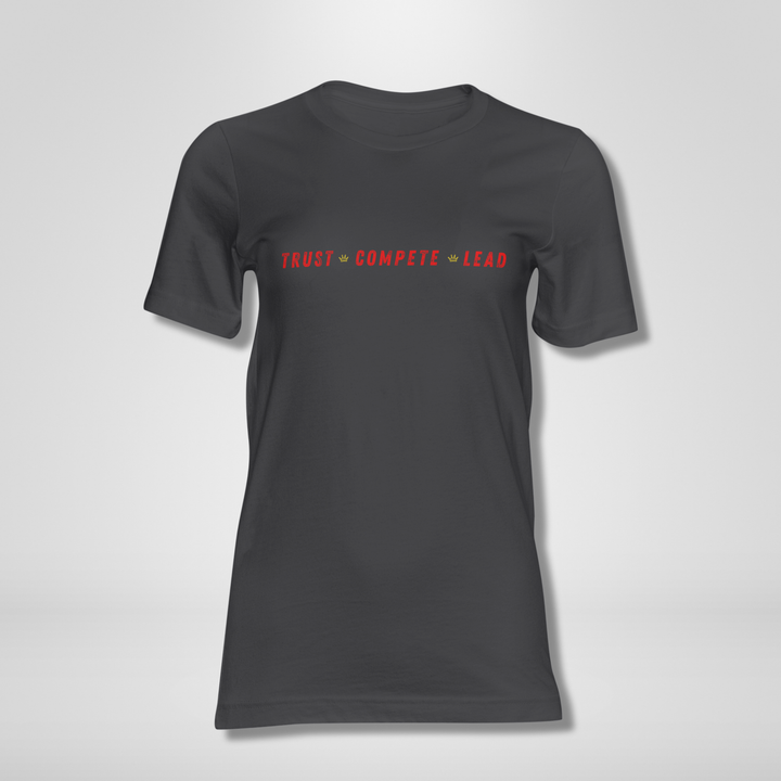 TRUST. COMPETE. LEAD. Black Red & Yellow