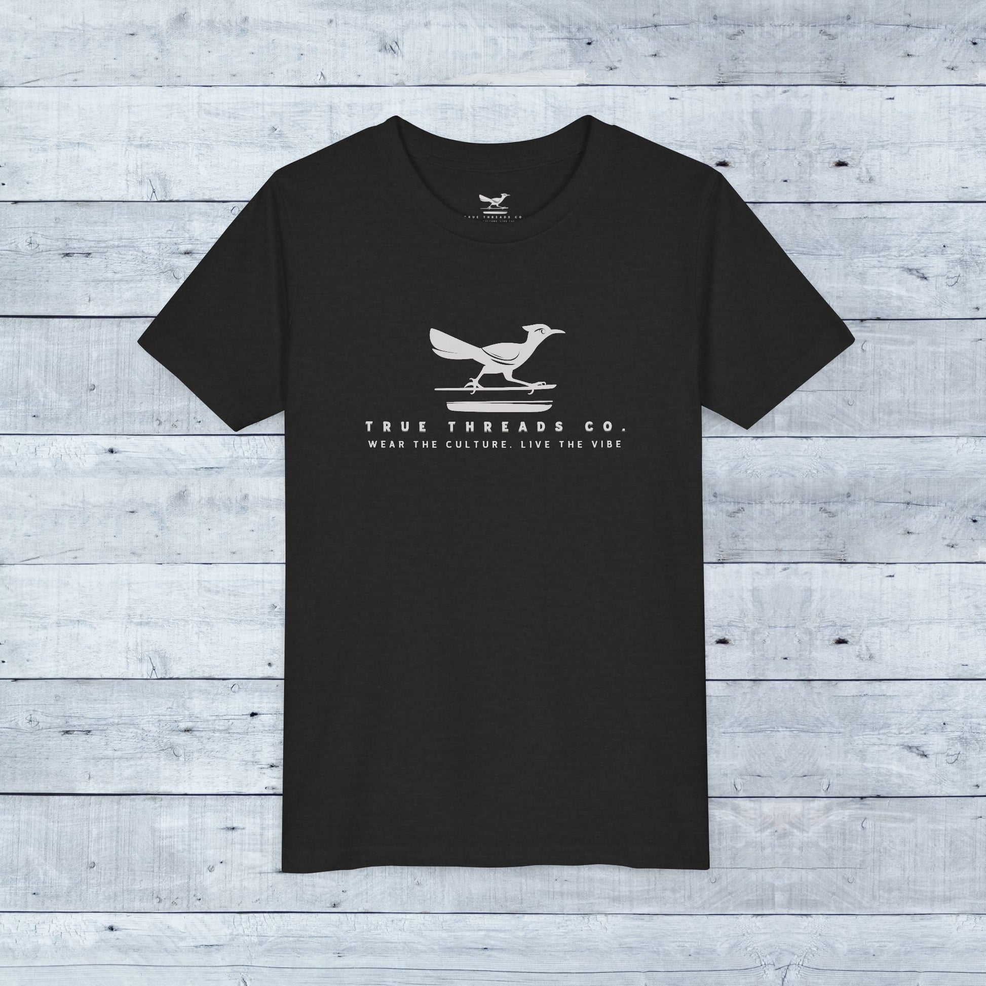 True_Threads_Black_Heather_Youth_Tee_-_Grey_Wood