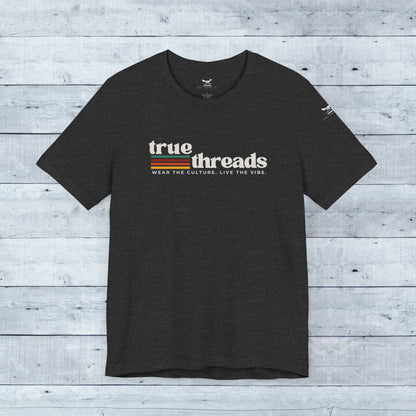 True_Threads_Co._Color_Block_Logo_Dark_Grey_Heather_Logo_Tee