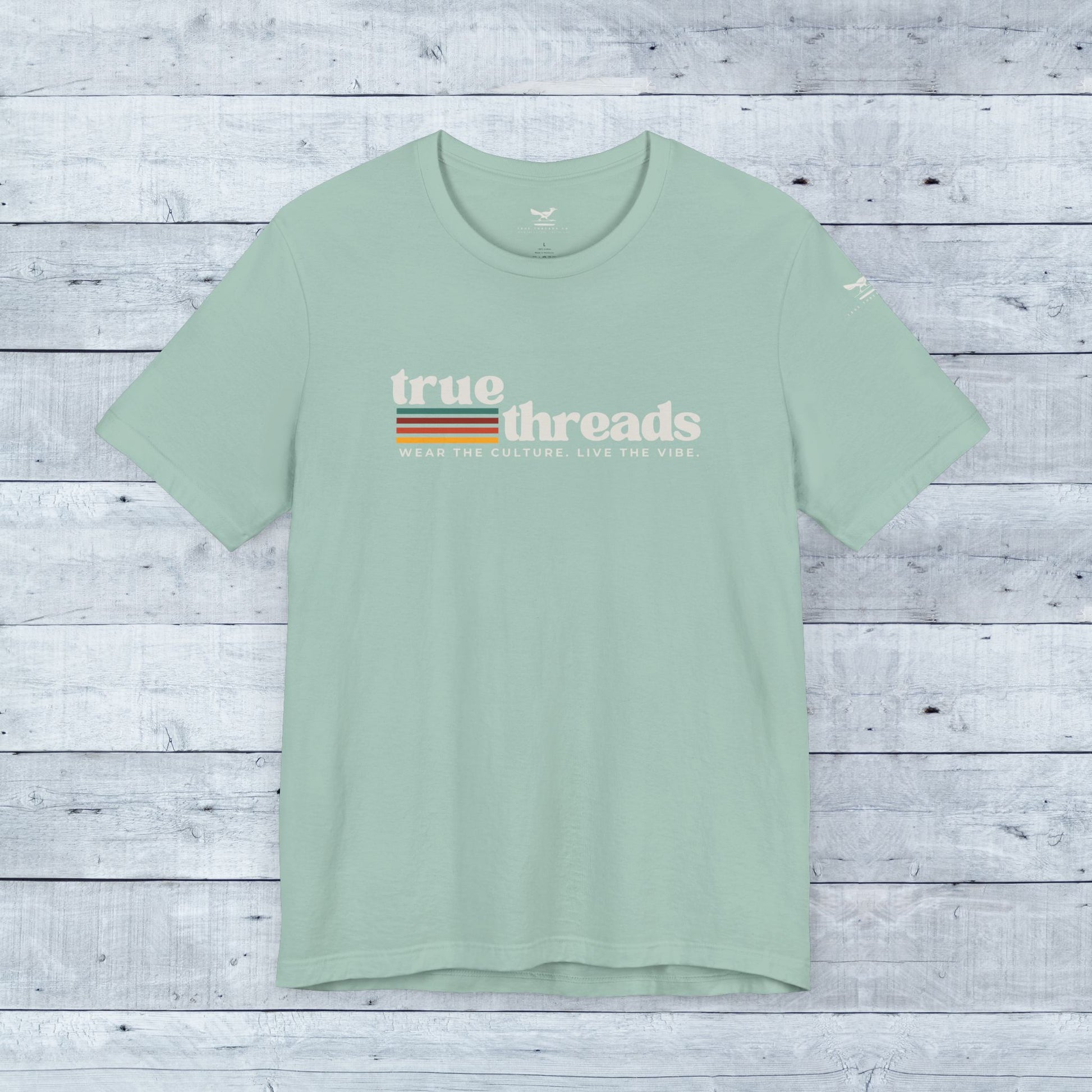 True_Threads_Co._Color_Block_Logo_Dusty_Blue_Tee