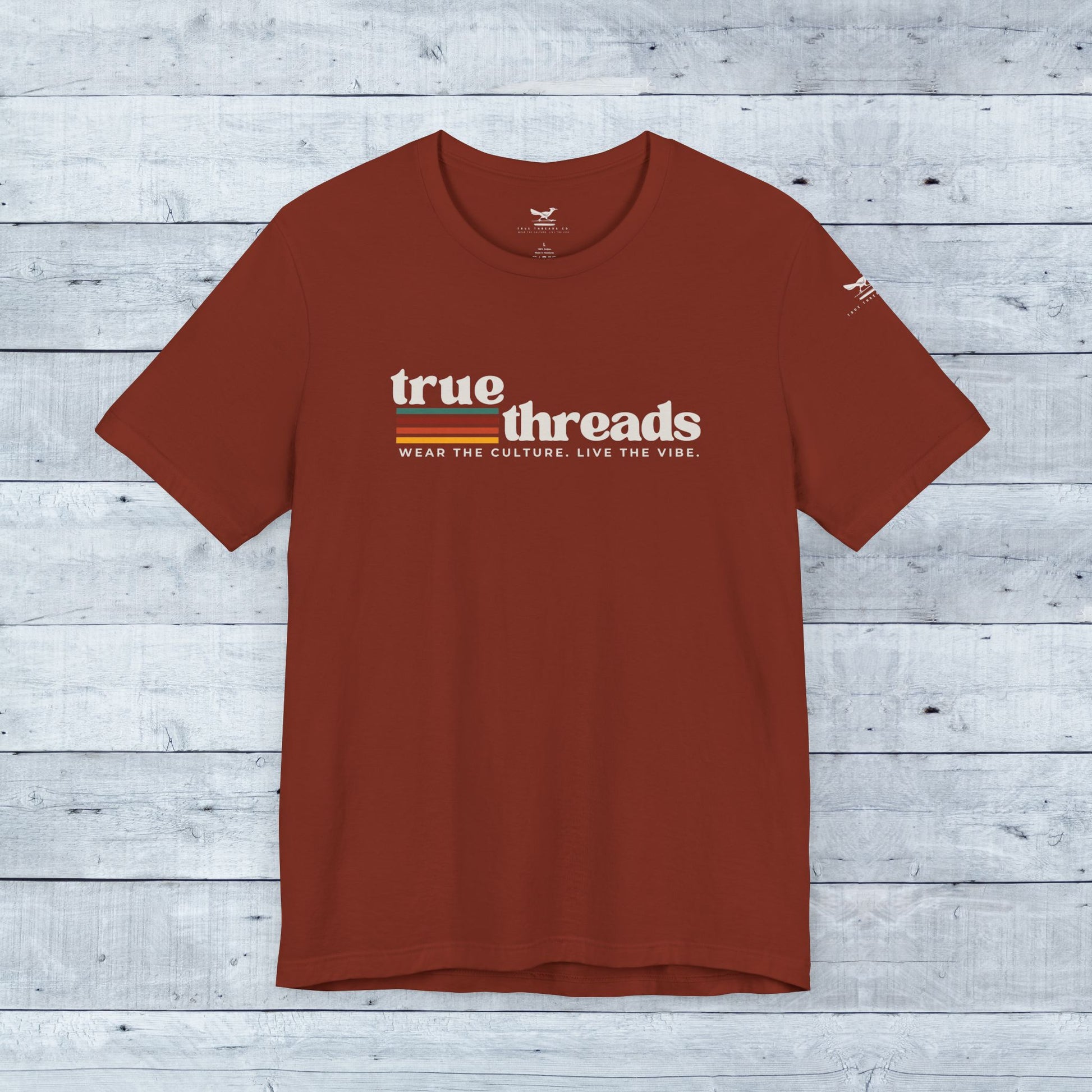 True_Threads_Co._Color_Block_Logo_Rust_Tee_-_Grey_Wood
