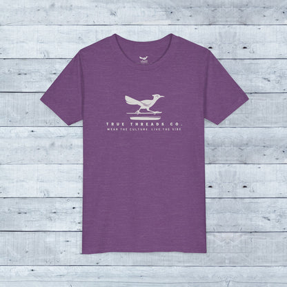 True_Threads_Heather_Team_Purple_Youth_Tee_-_Grey
