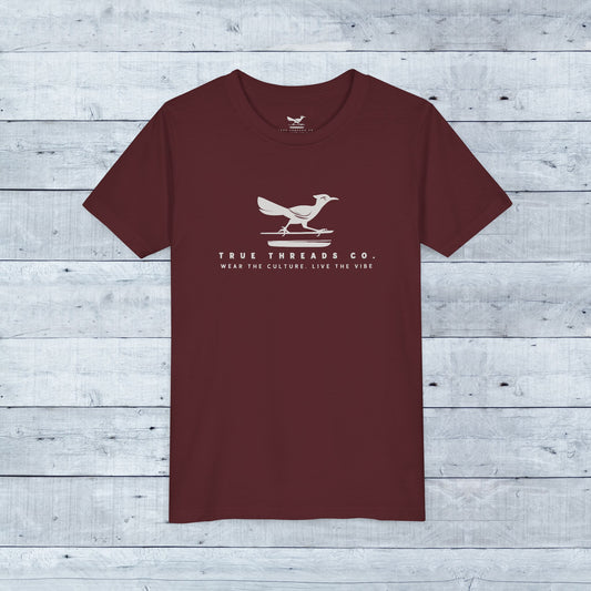 True_Threads_Maroon_Youth_Tee_-_Grey_Wood